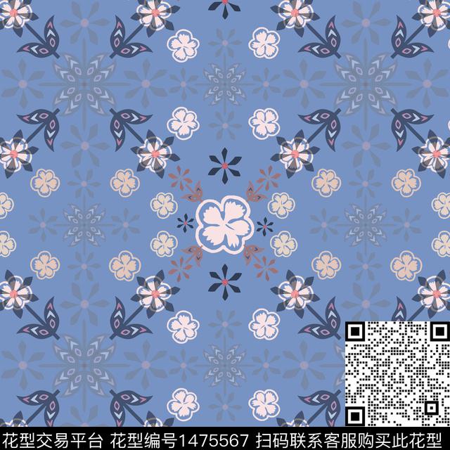 民族风小碎花传统花纹传统印花华亿平台下载（图片编号: 1475567） - 瓦栏（Walan）