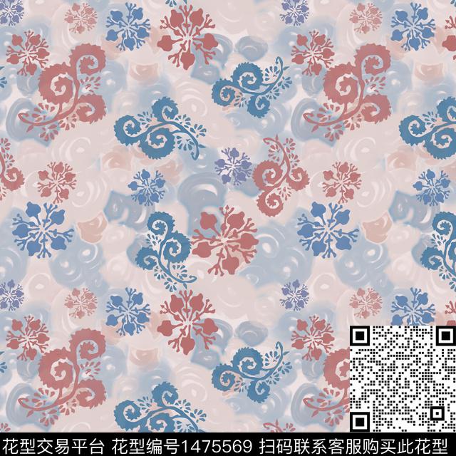 民族风佩斯利小碎花传统印花华亿平台下载（图片编号: 1475569） - 瓦栏（Walan）