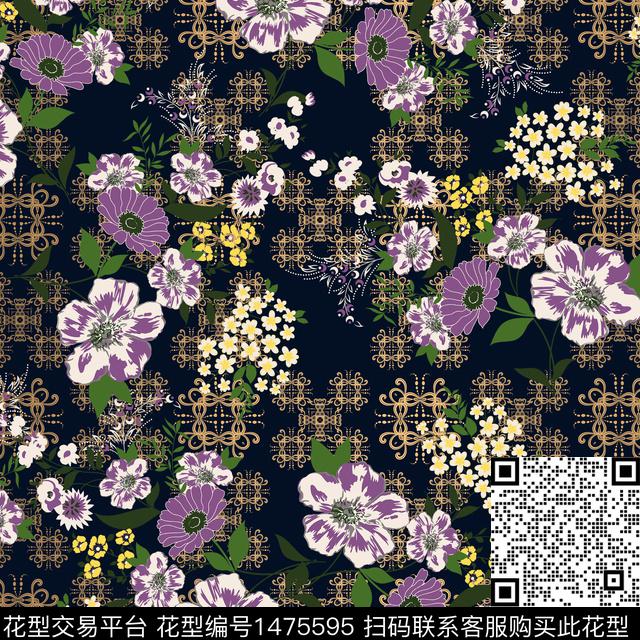 女装民族风大牌风数码印花华亿平台下载（图片编号: 1475595） - 瓦栏（Walan）