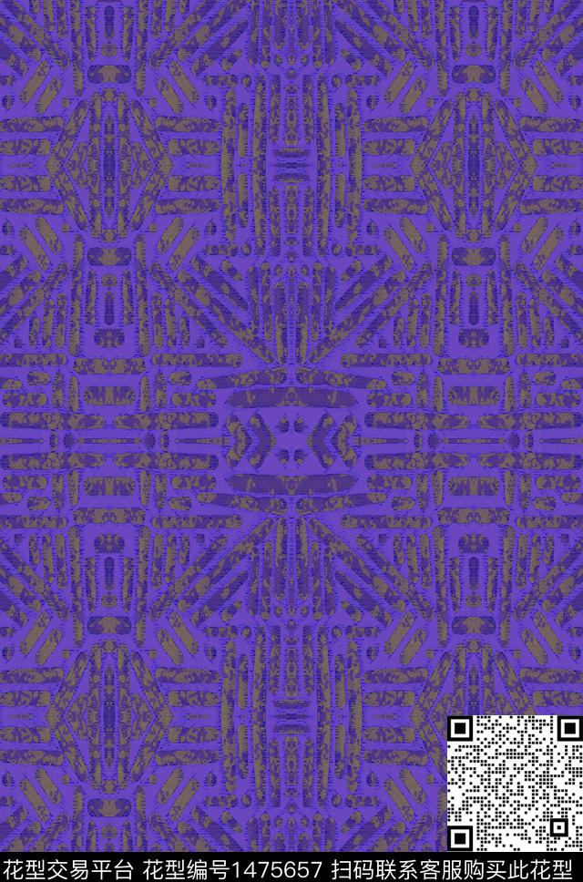撞色肌理民族风数码印花华亿平台下载（图片编号: 1475657） - 瓦栏（Walan）