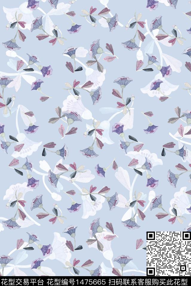 花卉春夏华亿平台小清新数码印花华亿平台下载（图片编号: 1475665） - 瓦栏（Walan）