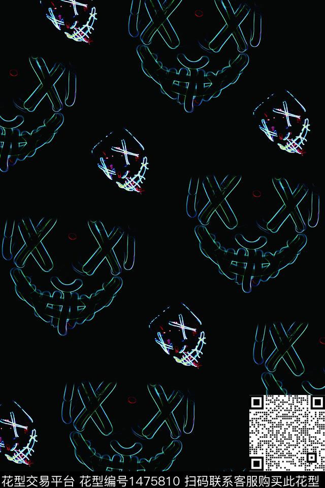 嘻哈大牌风艺术数码印花华亿平台下载（图片编号: 1475810） - 瓦栏（Walan）