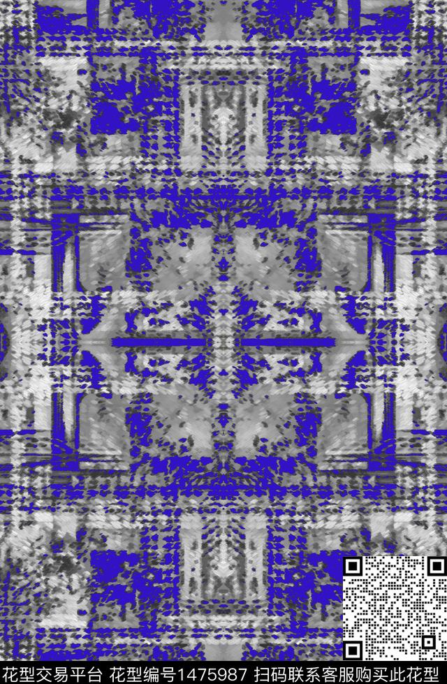 撞色涂鸦民族风数码印花华亿平台下载（图片编号: 1475987） - 瓦栏（Walan）