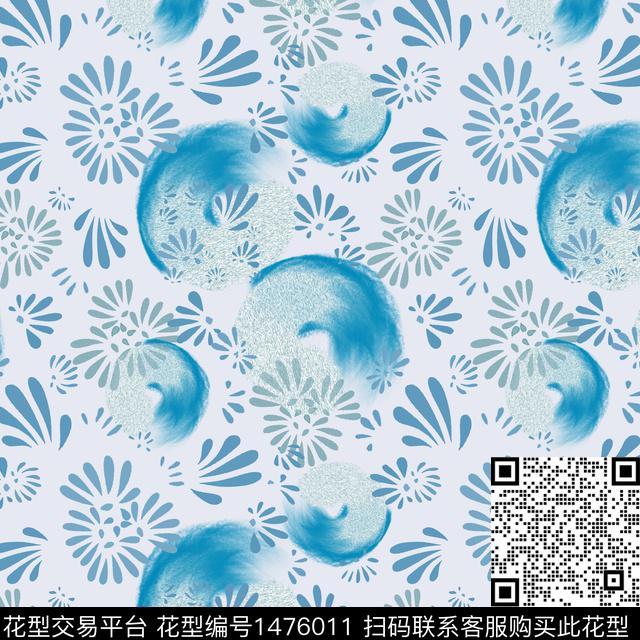 笔触手绘小碎花数码印花华亿平台下载（图片编号: 1476011） - 瓦栏（Walan）