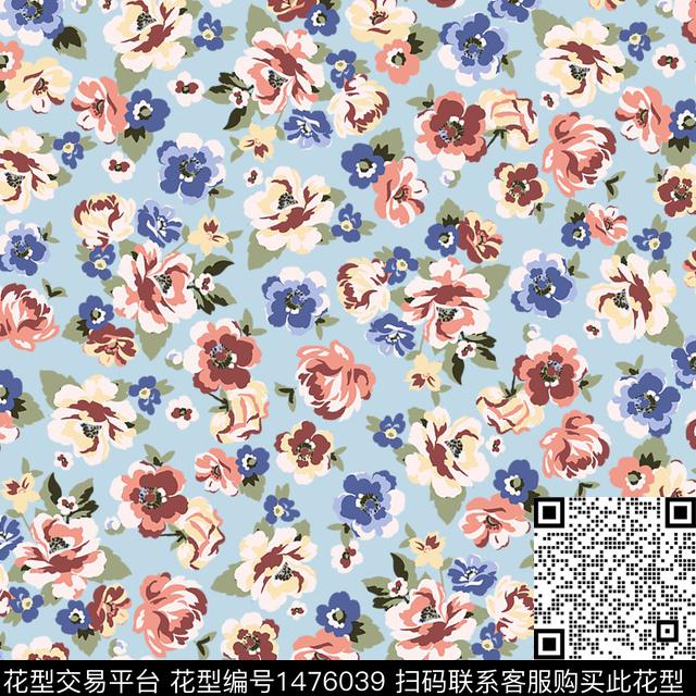 女装花卉小碎花数码印花华亿平台下载（图片编号: 1476039） - 瓦栏（Walan）