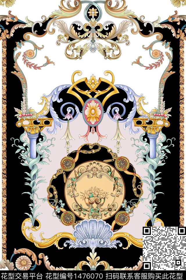 宫廷风男装民族风数码印花华亿平台下载（图片编号: 1476070） - 瓦栏（Walan）