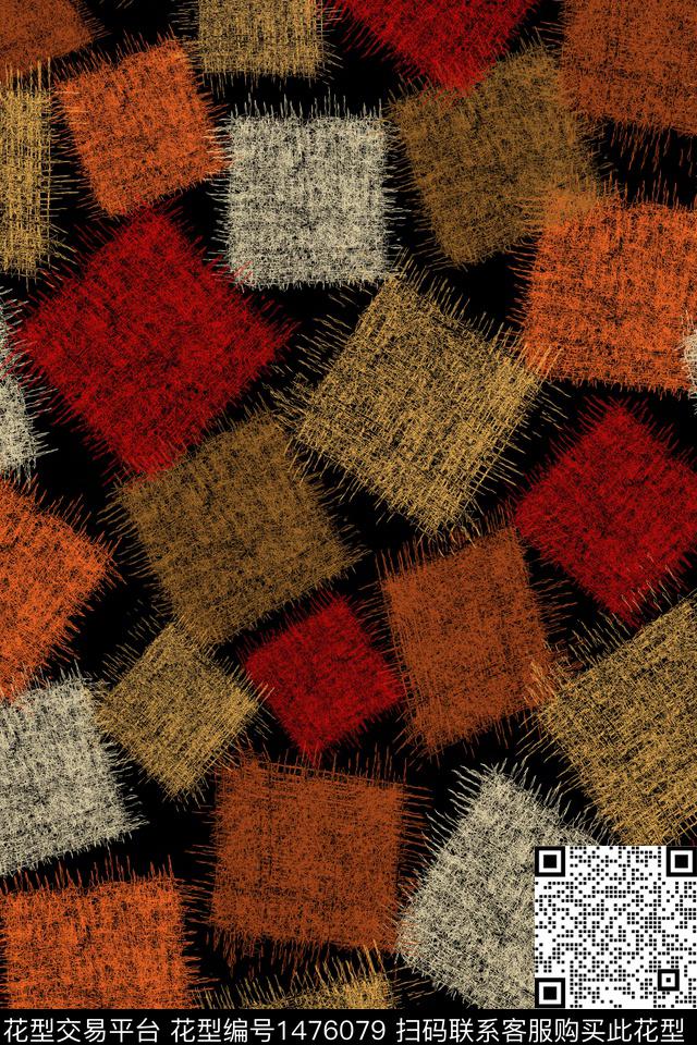 线条中老年抽象数码印花华亿平台下载（图片编号: 1476079） - 瓦栏（Walan）