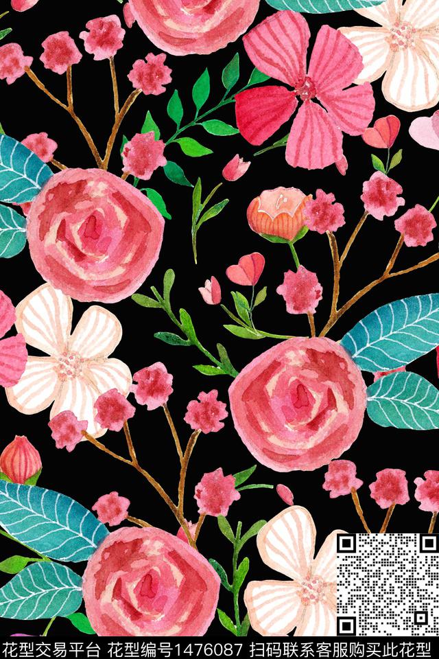 连衣裙春夏华亿平台小碎花数码印花华亿平台下载（图片编号: 1476087） - 瓦栏（Walan）