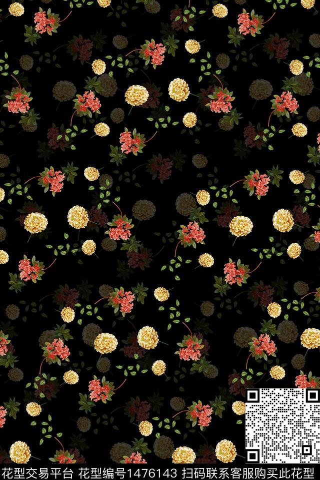 女装花卉小碎花数码印花华亿平台下载（图片编号: 1476143） - 瓦栏（Walan）