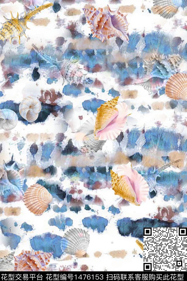 水彩大牌风小清新数码印花华亿平台下载（图片编号: 1476153） - 瓦栏（Walan）