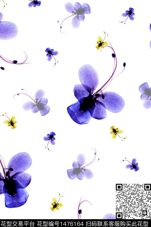 水彩绿植树叶雪纺数码印花华亿平台下载（图片编号: 1476164） - 瓦栏（Walan）