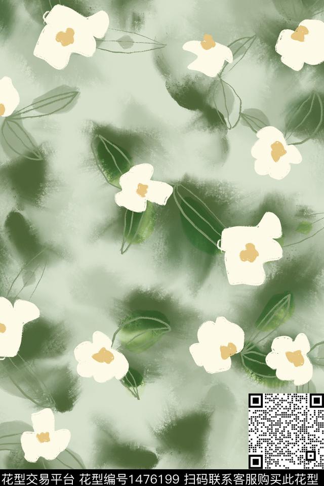 连衣裙女装花卉数码印花华亿平台下载（图片编号: 1476199） - 瓦栏（Walan）