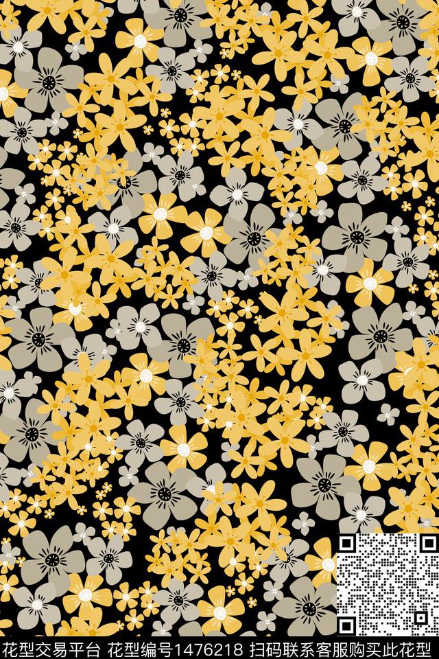 女装大牌风小碎花数码印花华亿平台下载（图片编号: 1476218） - 瓦栏（Walan）