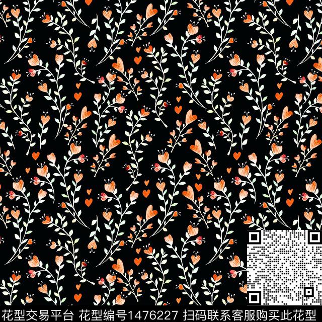 绿植树叶清爽底花卉花卉数码印花华亿平台下载（图片编号: 1476227） - 瓦栏（Walan）