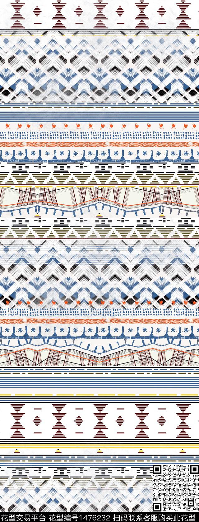 几何民族风休闲传统印花华亿平台下载（图片编号: 1476232） - 瓦栏（Walan）