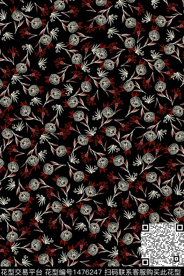 小碎花中老年传统印花华亿平台下载（图片编号: 1476247） - 瓦栏（Walan）