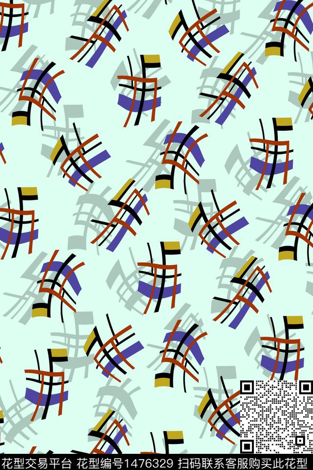 几何女装清爽数码印花华亿平台下载（图片编号: 1476329） - 瓦栏（Walan）
