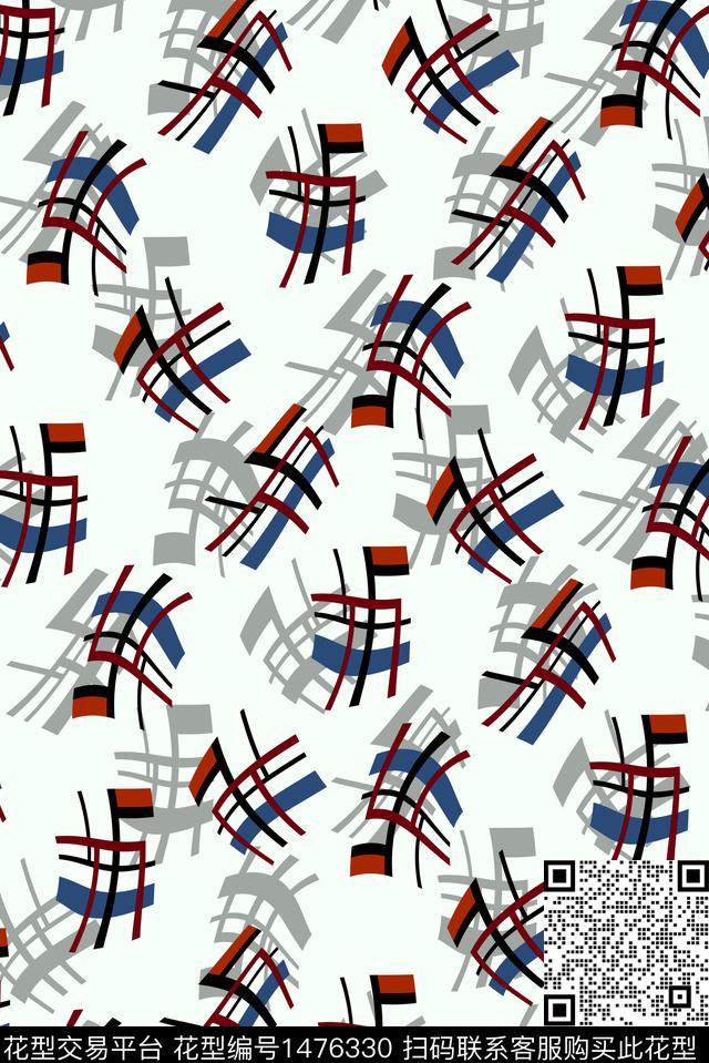 几何女装清爽数码印花华亿平台下载（图片编号: 1476330） - 瓦栏（Walan）