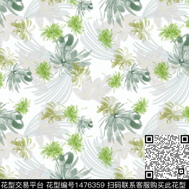 花卉手绘小碎花数码印花华亿平台下载（图片编号: 1476359） - 瓦栏（Walan）