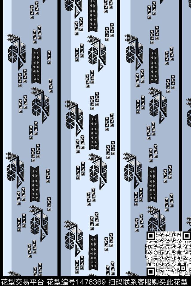 简约女装线条数码印花华亿平台下载（图片编号: 1476369） - 瓦栏（Walan）