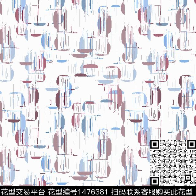 几何格子抽象男装传统印花华亿平台下载（图片编号: 1476381） - 瓦栏（Walan）