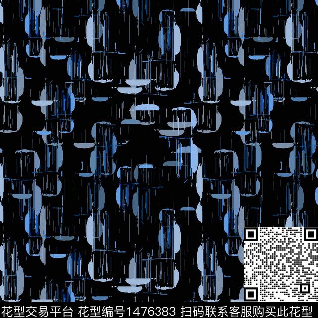 几何格子抽象男装传统印花华亿平台下载（图片编号: 1476383） - 瓦栏（Walan）