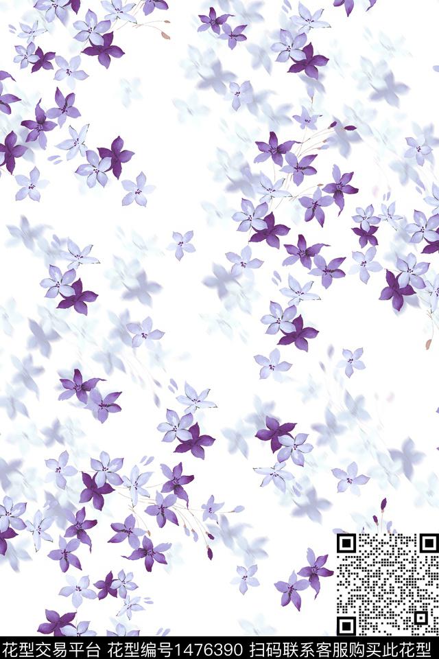 水彩绿植树叶雪纺数码印花华亿平台下载（图片编号: 1476390） - 瓦栏（Walan）