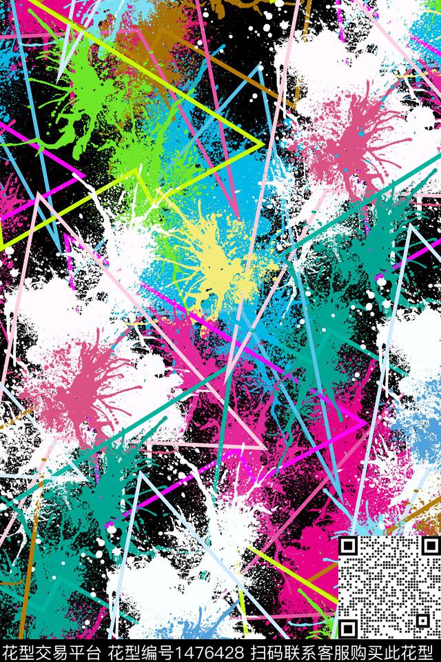 抽象男装户外家居服传统印花华亿平台下载（图片编号: 1476428） - 瓦栏（Walan）