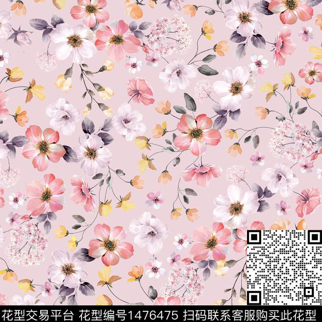 女装花卉小碎花数码印花华亿平台下载（图片编号: 1476475） - 瓦栏（Walan）