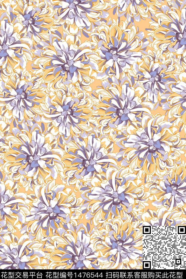 女装大牌风小碎花数码印花华亿平台下载（图片编号: 1476544） - 瓦栏（Walan）