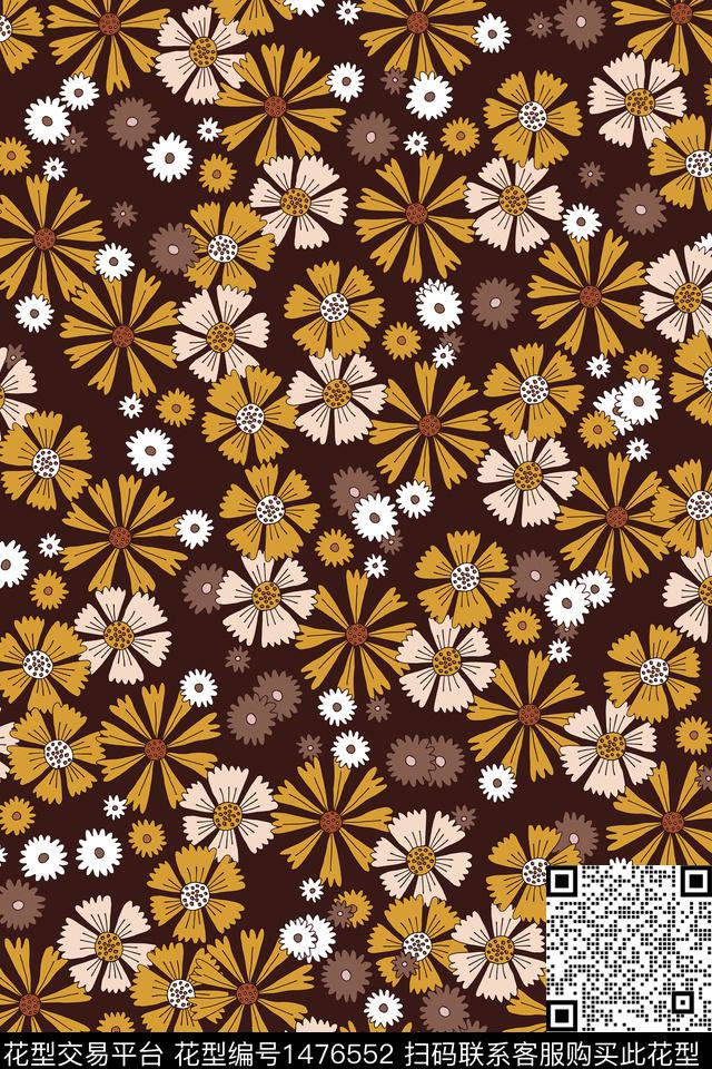 女装大牌风小碎花数码印花华亿平台下载（图片编号: 1476552） - 瓦栏（Walan）