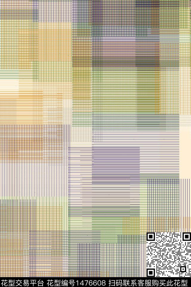 线条肌理雪纺数码印花华亿平台下载（图片编号: 1476608） - 瓦栏（Walan）