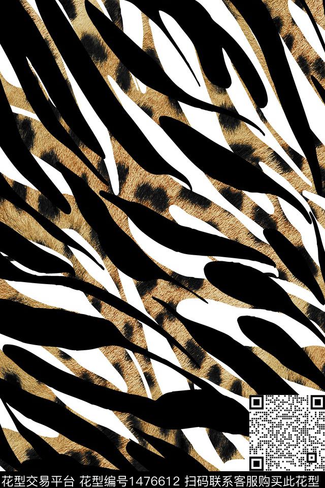 肌理豹纹大牌风数码印花华亿平台下载（图片编号: 1476612） - 瓦栏（Walan）
