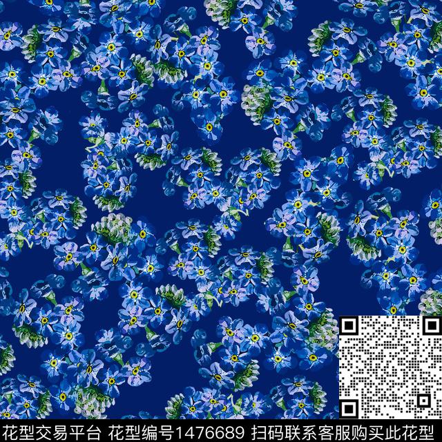 花卉满版散花小碎花数码印花华亿平台下载（图片编号: 1476689） - 瓦栏（Walan）