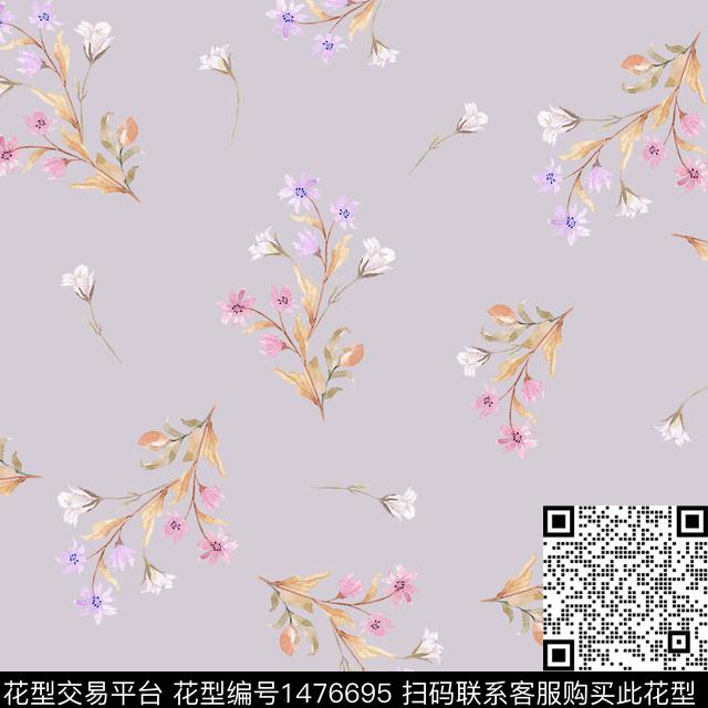 花卉满版散花小碎花数码印花华亿平台下载（图片编号: 1476695） - 瓦栏（Walan）