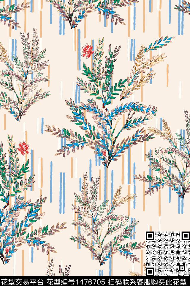 肌理颜色绿植树叶数码印花华亿平台下载（图片编号: 1476705） - 瓦栏（Walan）