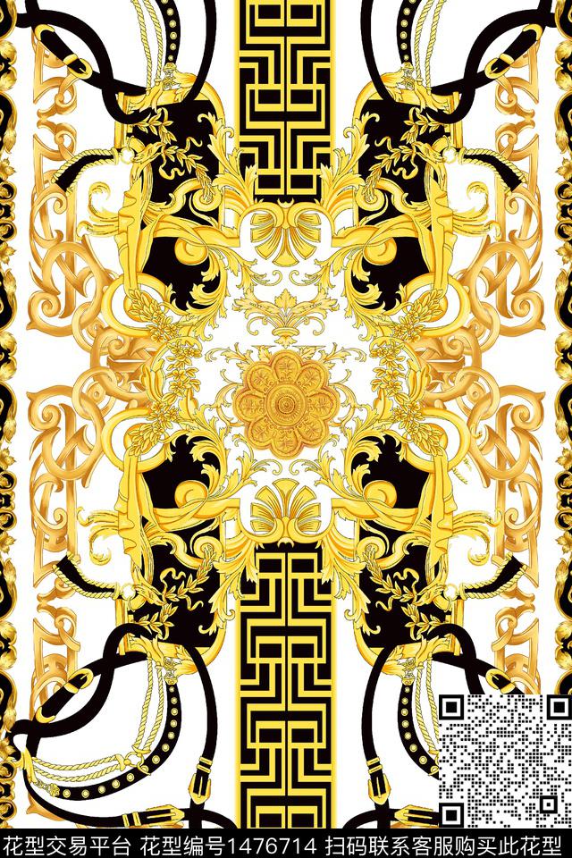 宫廷风男装定位花数码印花华亿平台下载（图片编号: 1476714） - 瓦栏（Walan）