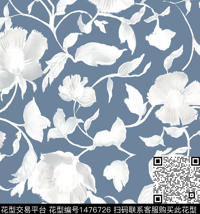 沙发布女装花卉传统印花华亿平台下载（图片编号: 1476726） - 瓦栏（Walan）