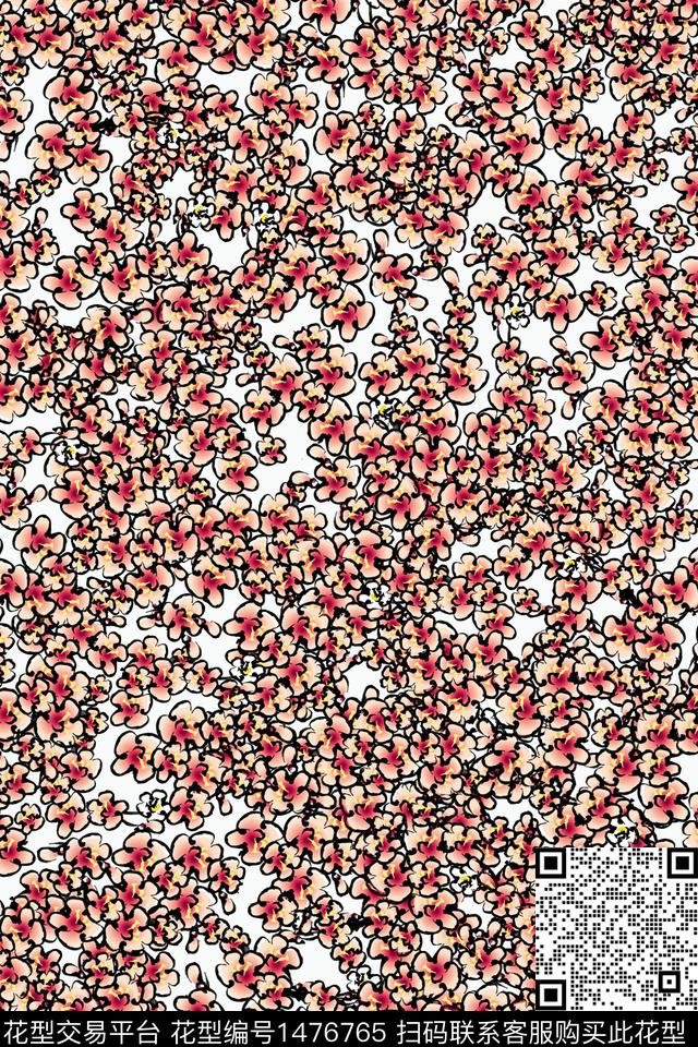 花卉春夏华亿平台小碎花数码印花华亿平台下载（图片编号: 1476765） - 瓦栏（Walan）