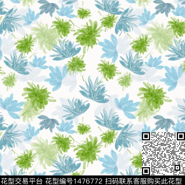 花卉手绘小碎花数码印花华亿平台下载（图片编号: 1476772） - 瓦栏（Walan）