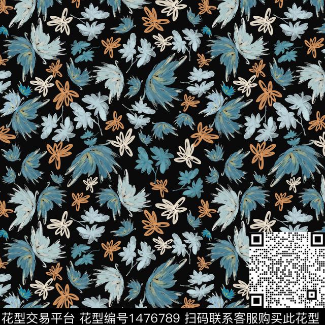 花卉手绘小碎花数码印花华亿平台下载（图片编号: 1476789） - 瓦栏（Walan）