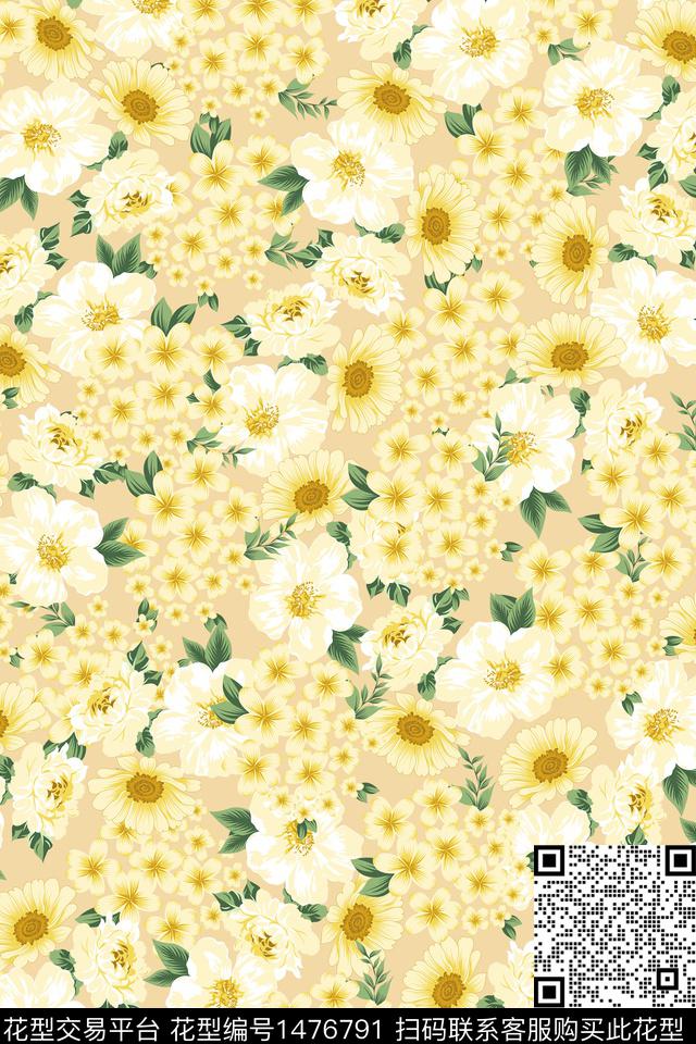 女装大牌风小碎花数码印花华亿平台下载（图片编号: 1476791） - 瓦栏（Walan）