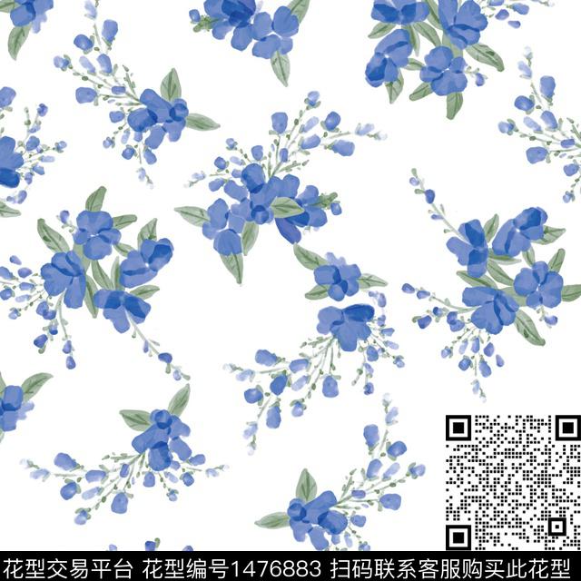 花卉满版散花小碎花数码印花华亿平台下载（图片编号: 1476883） - 瓦栏（Walan）