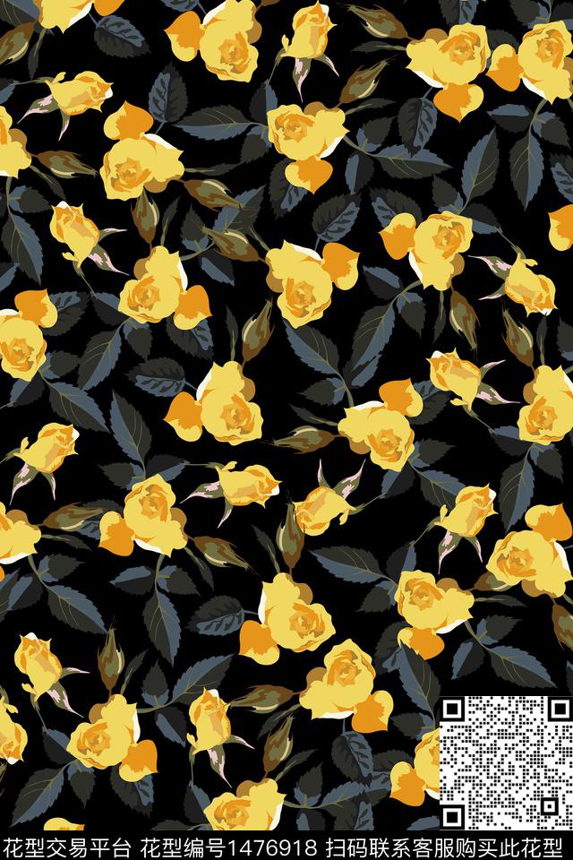 女装大牌风小碎花数码印花华亿平台下载（图片编号: 1476918） - 瓦栏（Walan）