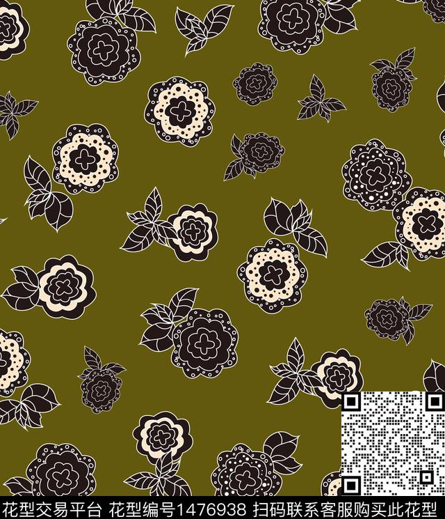 连衣裙女装花卉数码印花华亿平台下载（图片编号: 1476938） - 瓦栏（Walan）