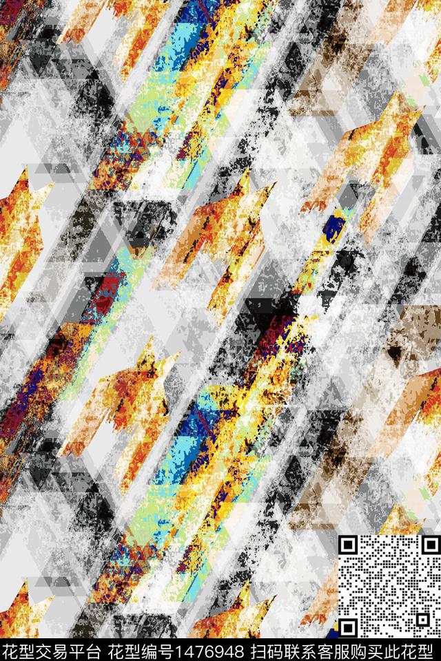 数码华亿平台女装抽象数码印花华亿平台下载（图片编号: 1476948） - 瓦栏（Walan）
