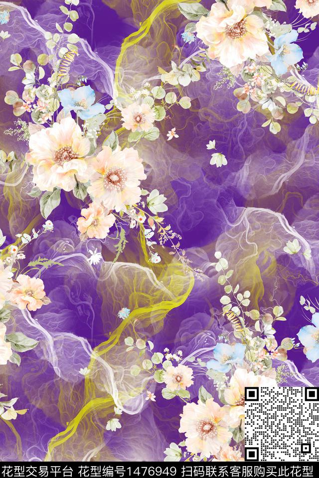 数码华亿平台女装抽象数码印花华亿平台下载（图片编号: 1476949） - 瓦栏（Walan）