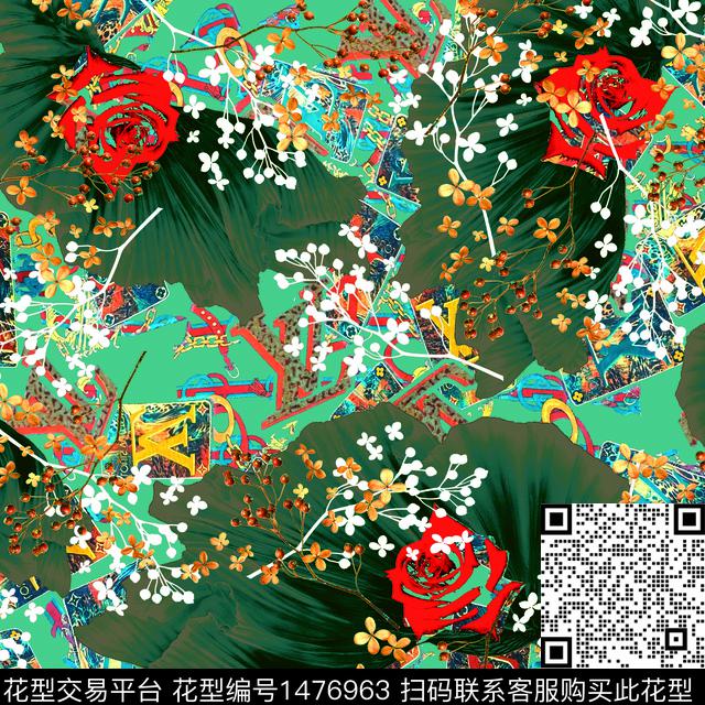 数码华亿平台女装抽象数码印花华亿平台下载（图片编号: 1476963） - 瓦栏（Walan）