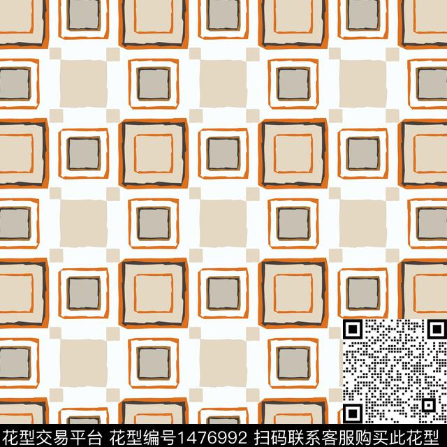 几何格子棋盘格纹传统印花华亿平台下载（图片编号: 1476992） - 瓦栏（Walan）