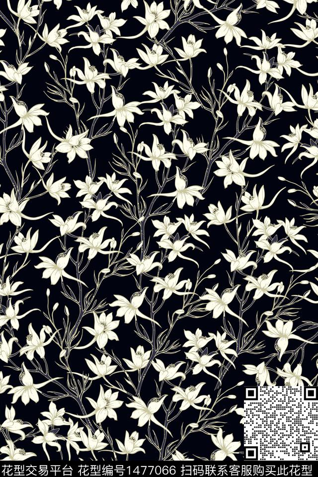 女装大牌风小碎花数码印花华亿平台下载（图片编号: 1477066） - 瓦栏（Walan）